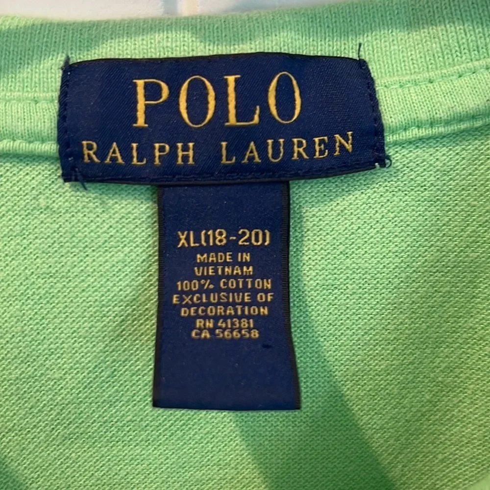 RALPH LAUREN POLO Boys Green XL